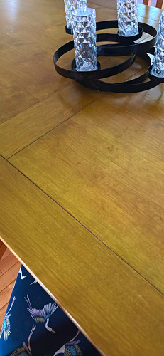 Oak rectangular dining table - dining,
